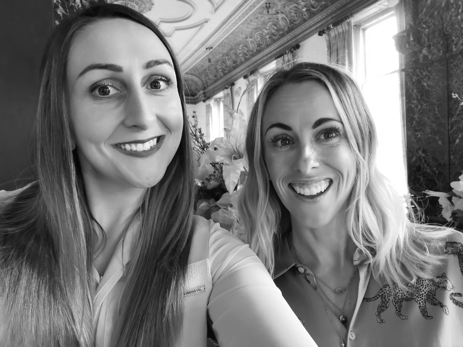 Katie and Claire taking a selfie together
