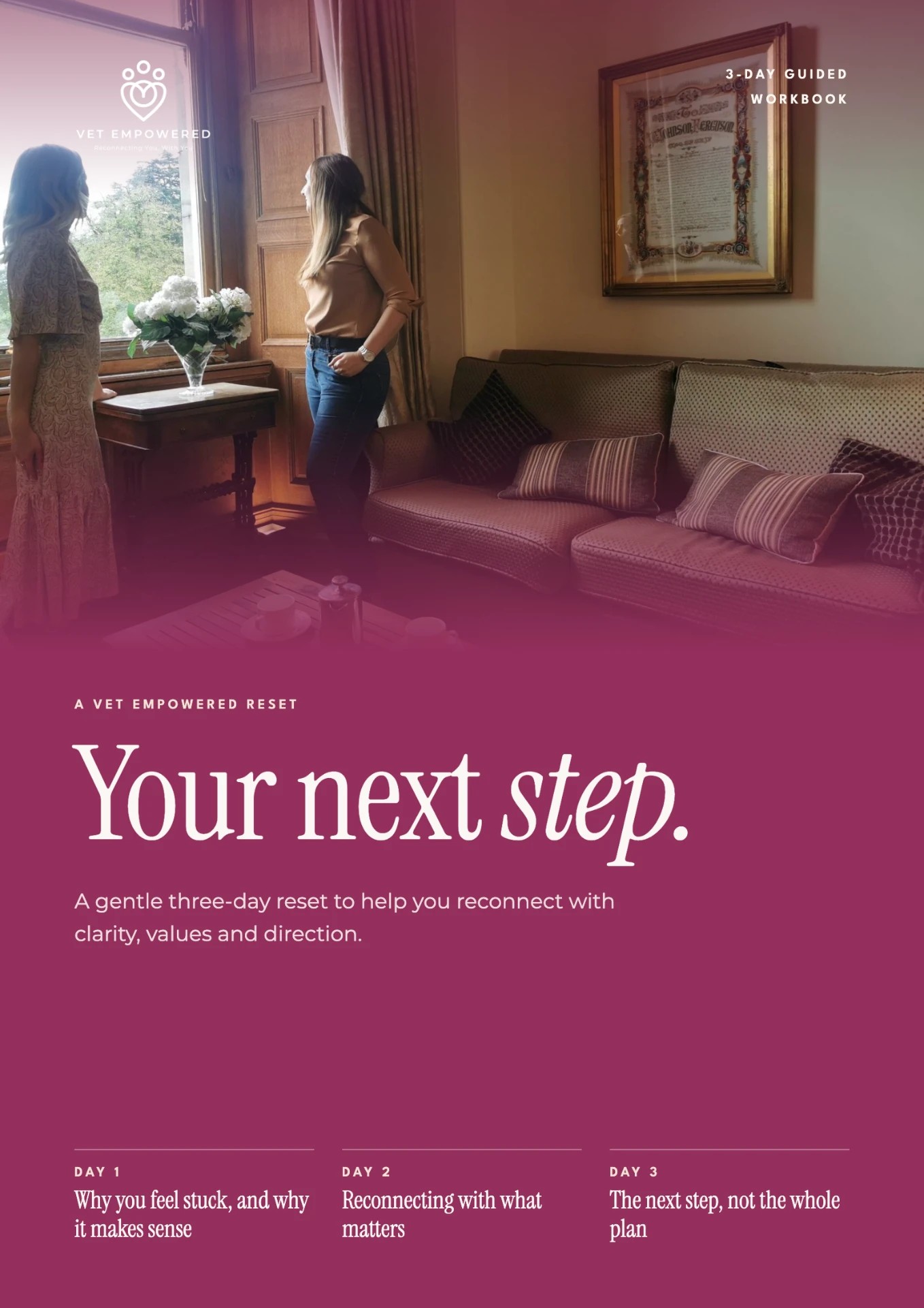 Cover of the Your Next Step 3-day guided workbook from Vet Empowered