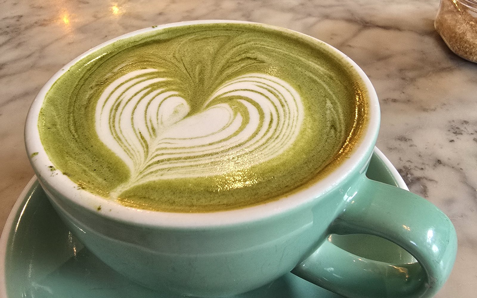 Matcha with a heart